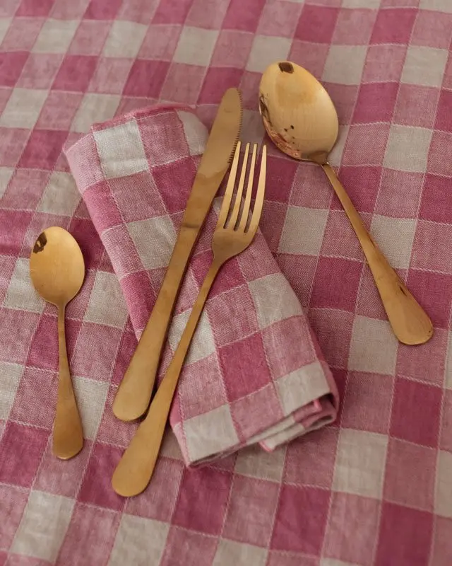 Set Cubiertos Efecto Oro