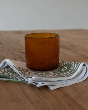 Vaso Bimbolles ámbar