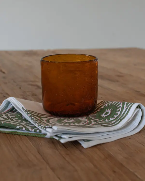 Vaso Bimbolles ámbar