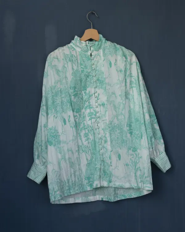 Blusa Garza Verde By Catalina - Imagen 2