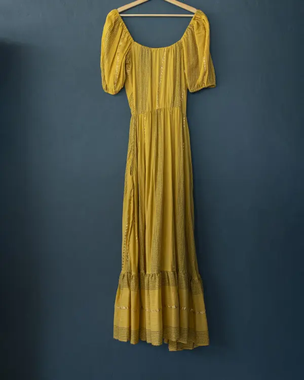 Vestido V Amarillo By Catalina - Imagen 3