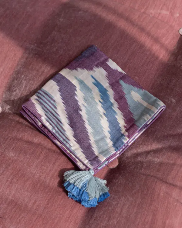 Funda Cojín Ikat Lila - Imagen 2