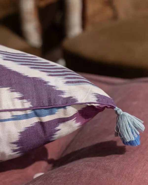 Funda Cojín Ikat Lila - Imagen 4