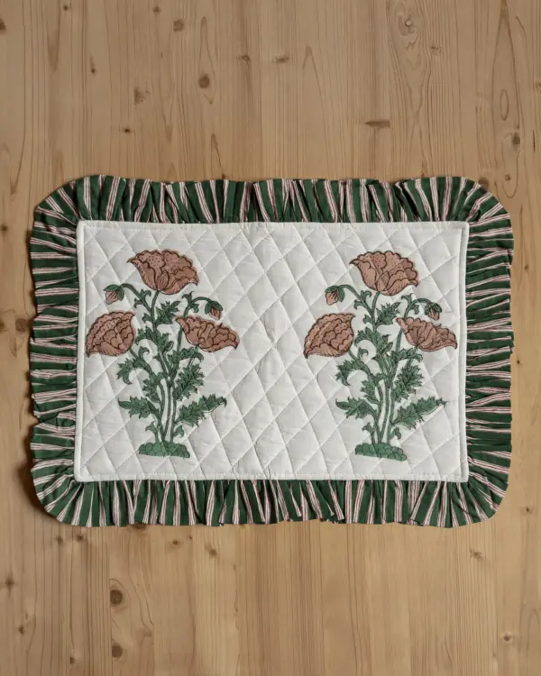 Mantel Individual Amapola Rosa By Catalina