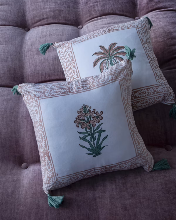 Funda Cojín Borlas Palmera Berni - Imagen 2