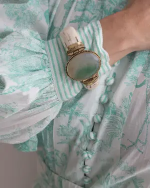 BRAZALETE VERDE/GRIS - BRILLO