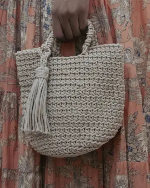 Bolso Crochet Beige M