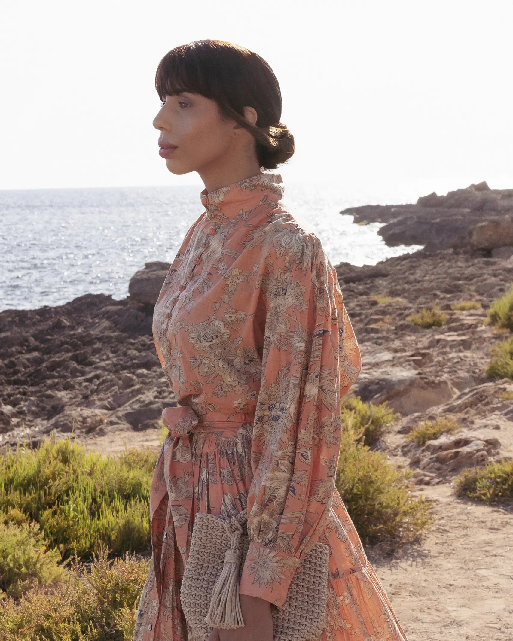 Blusa Flores Salmón
