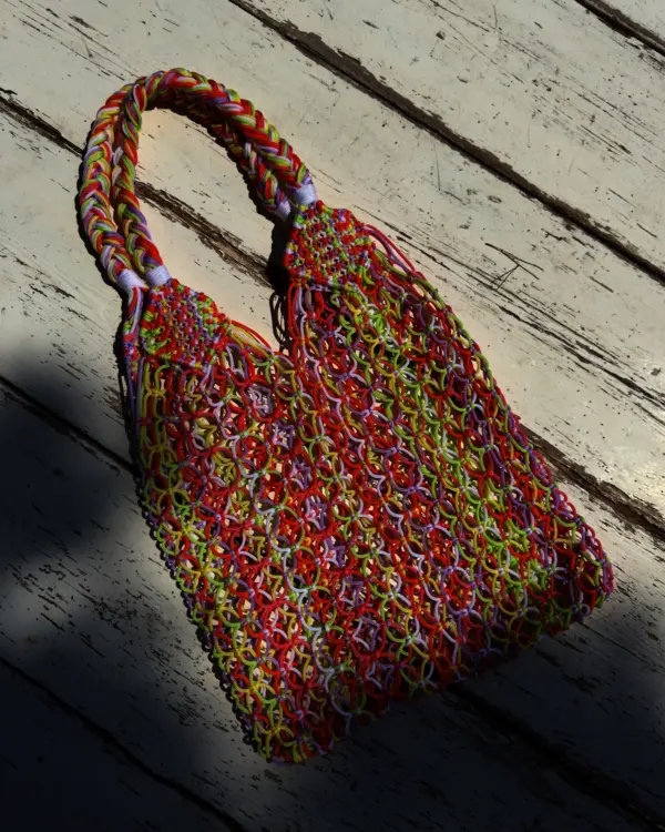 Bolsa Macramé Arcoirís L - Imagen 2