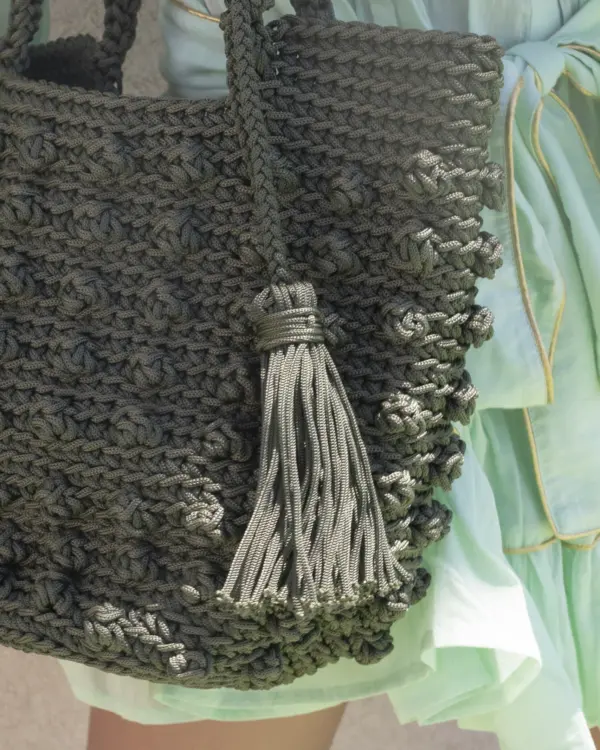 AGOTADO // Bolso Crochet Textura L - Imagen 5