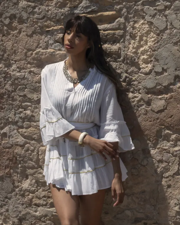 Vestido Corto Blanco - Imagen 2