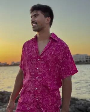 Camisa Paisley Magenta