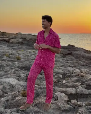 Pantalón Paisley Magenta