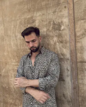 Camisa Paisley Negro