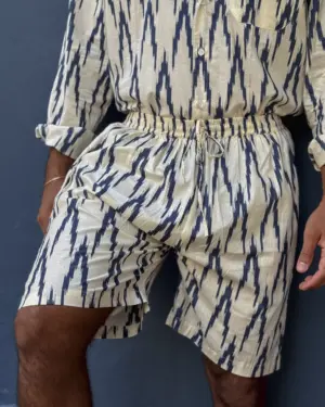 Pantalón Ikat Blanco Marino