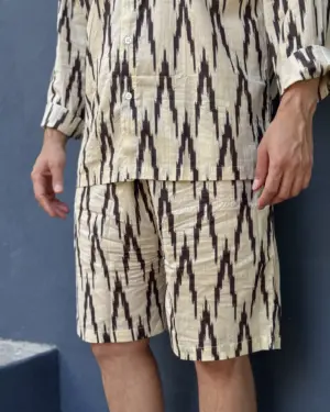 Pantalón Ikat Blanco Negro