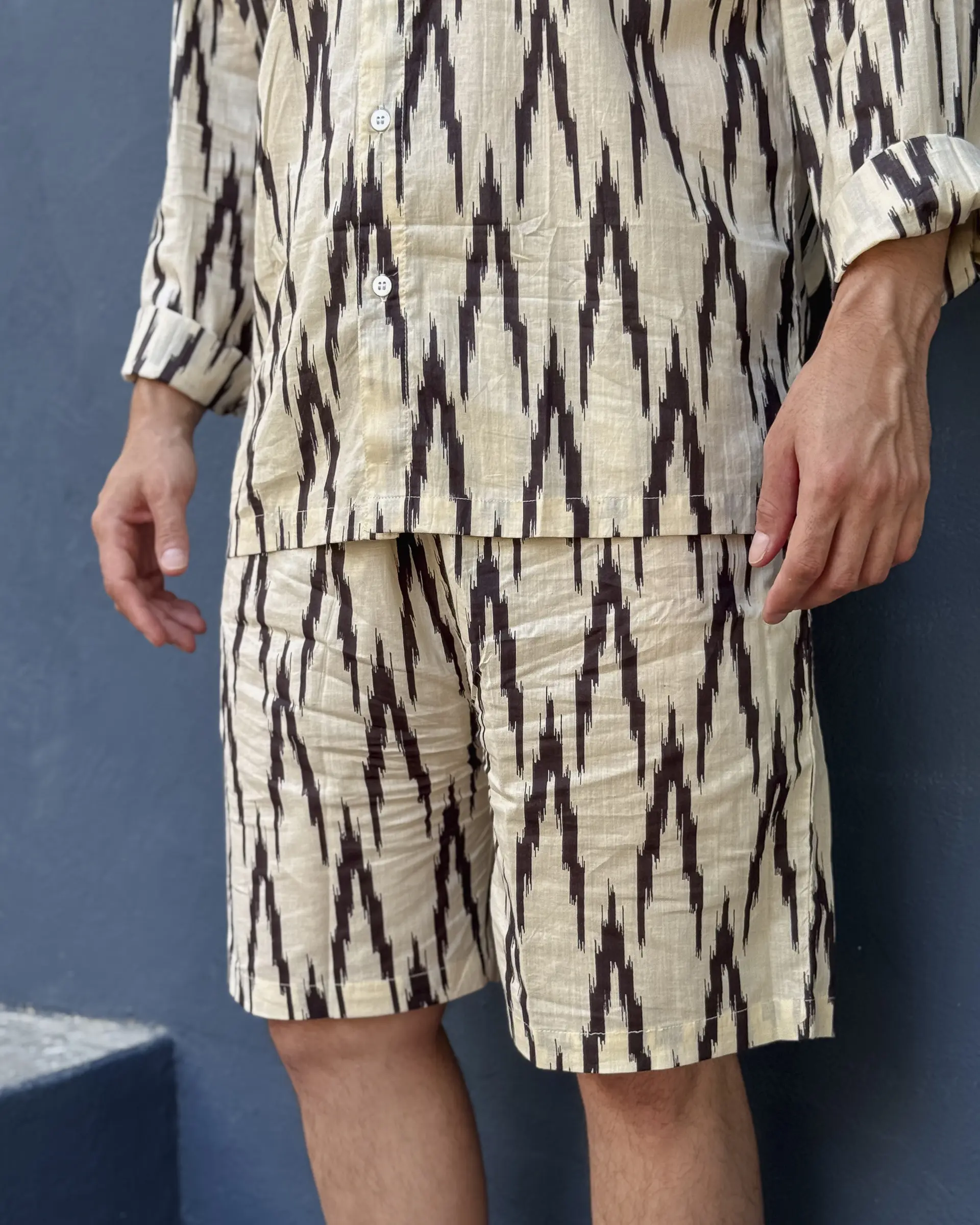 Pantalón Ikat Blanco Negro