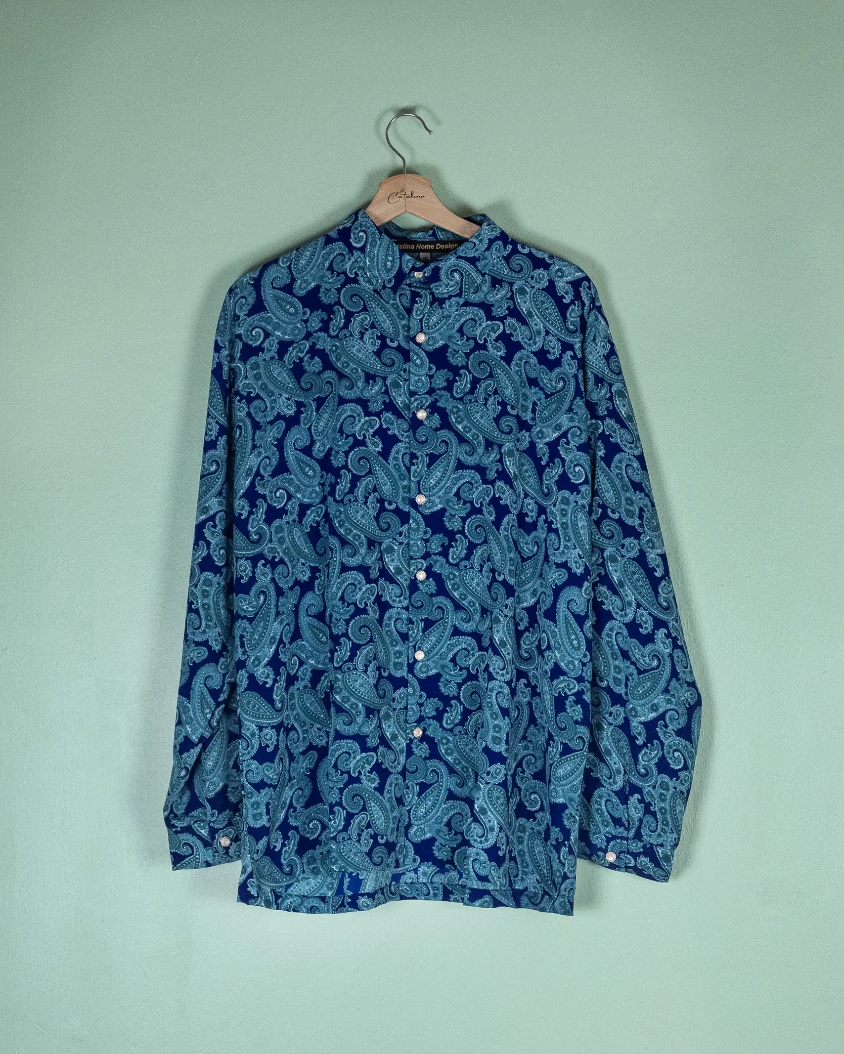 Camisa Paisley Azul Klein