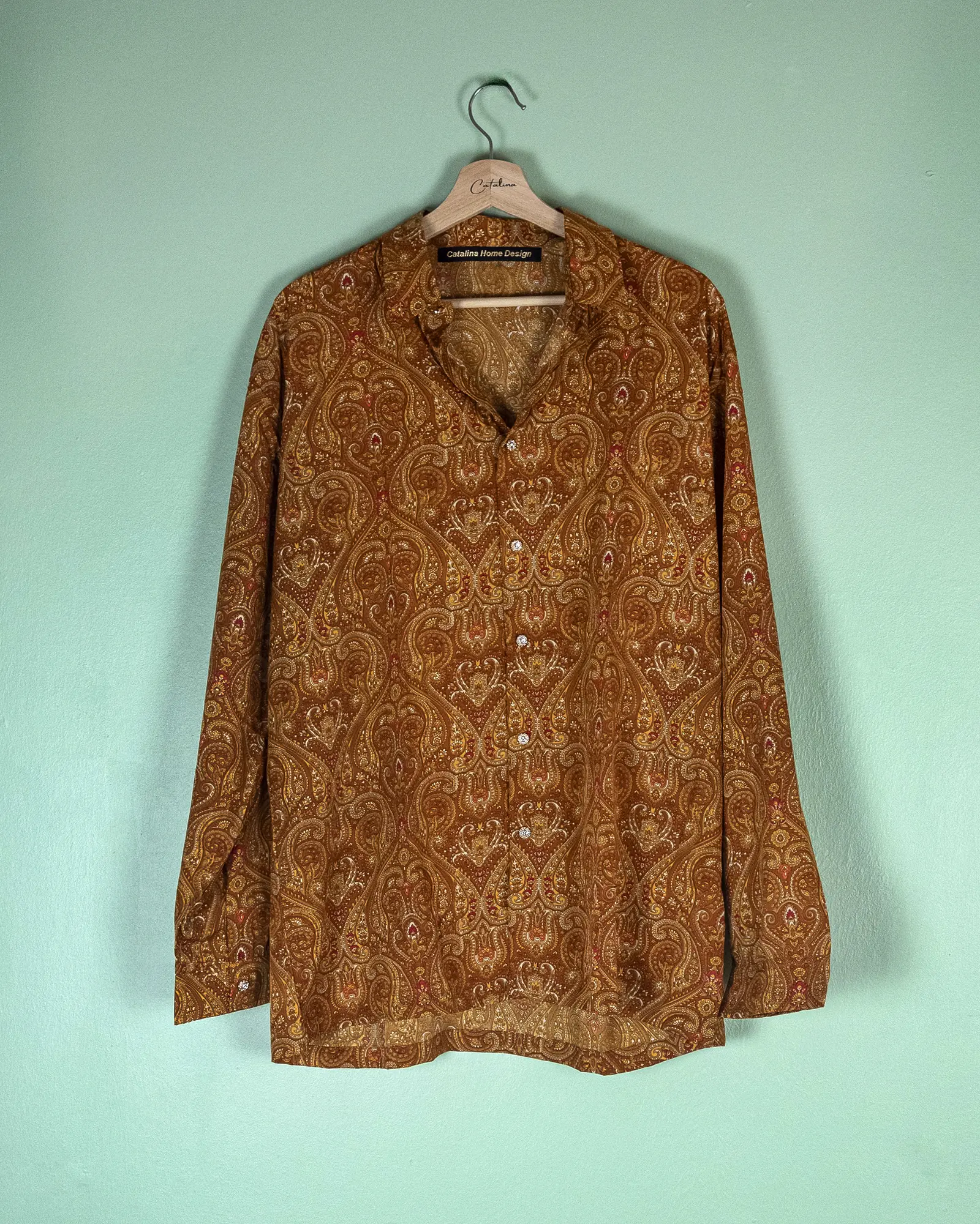 Camisa Paisley Mostaza