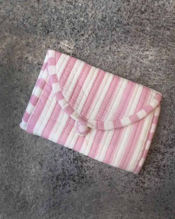 Monedero Raya Rosa