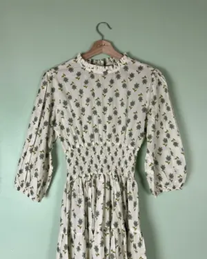 Vestido Primavera Blanco Verde