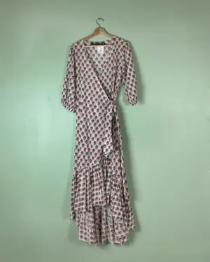 Vestido Bata Flores Rosas