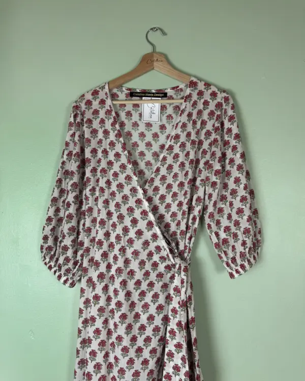 Vestido Bata Flores Rosas - Imagen 4