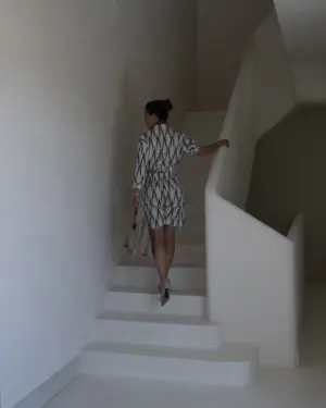 Pantalón Ikat Blanco Marino