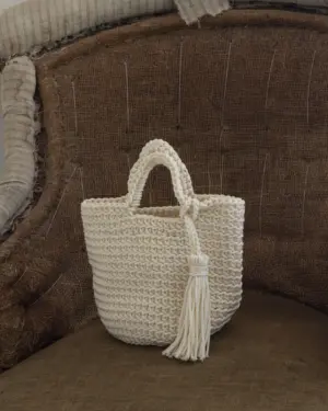 Bolso Crochet Blanco M