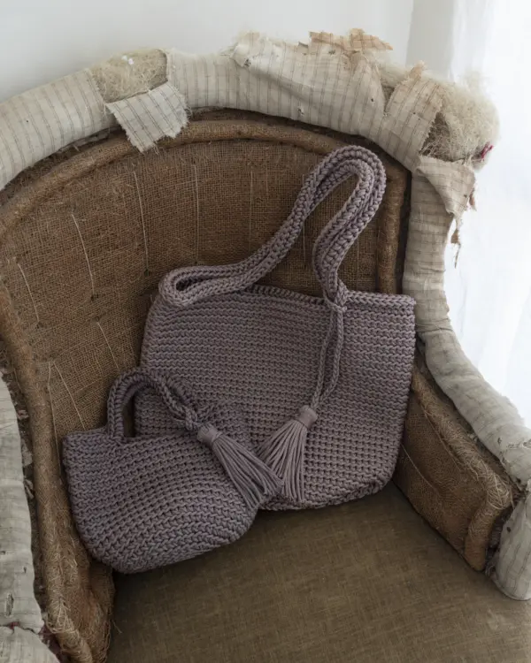 Bolso Crochet Malva L - Imagen 2