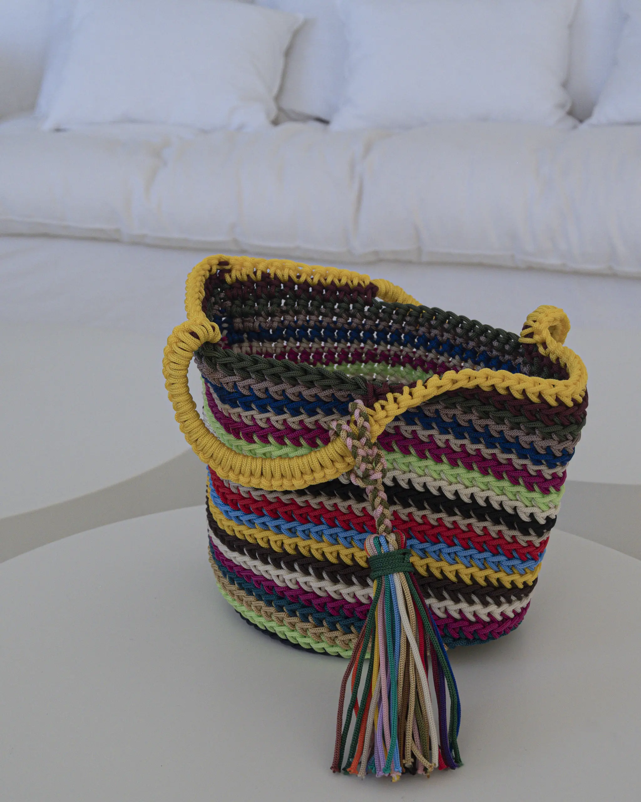 Bolso Crochet Amarillo M