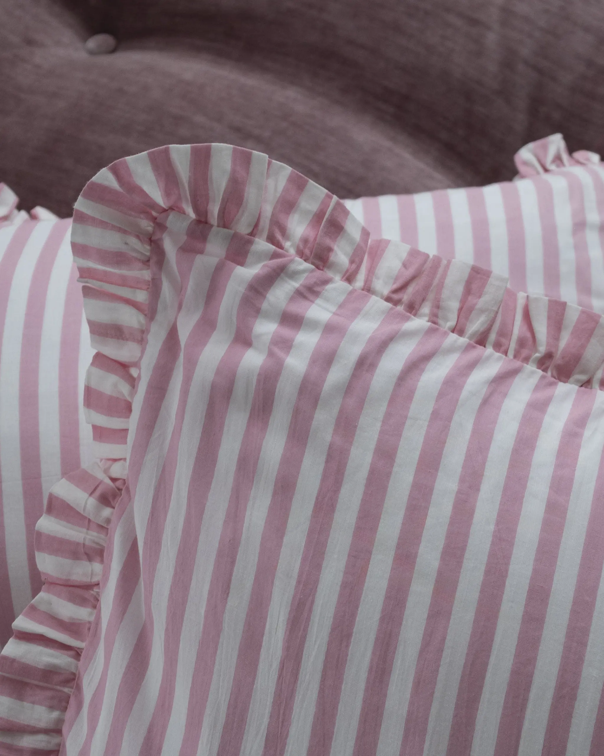 Funda Cojín Raya Rosa