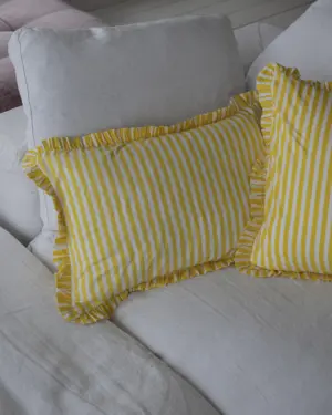 Funda Cojín Raya Amarilla
