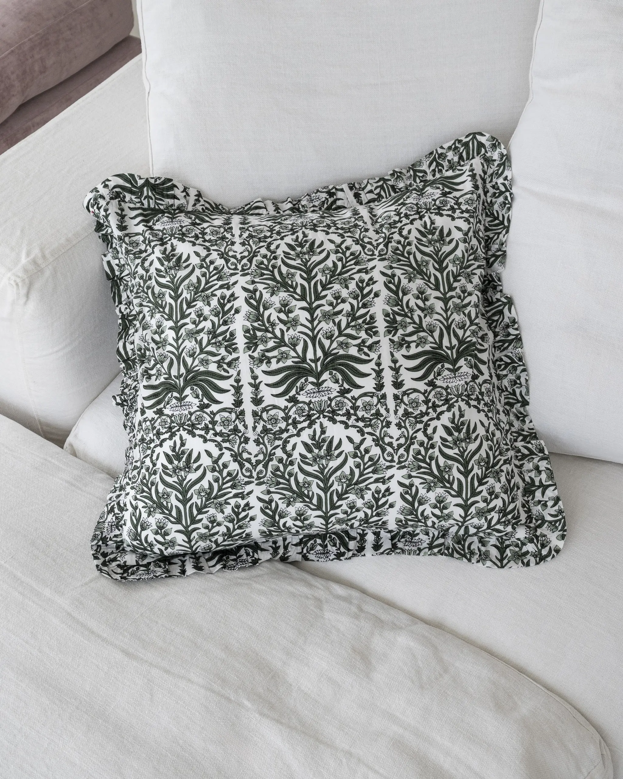 Funda Cojín Enredadera Verde