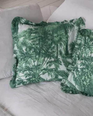 Funda Cojín Palmeras Verde