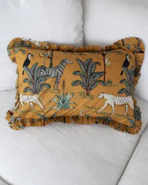 Funda Cojín Jungla Mostaza