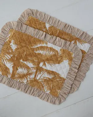 Mantel Individual Individual Palmeras Mostaza