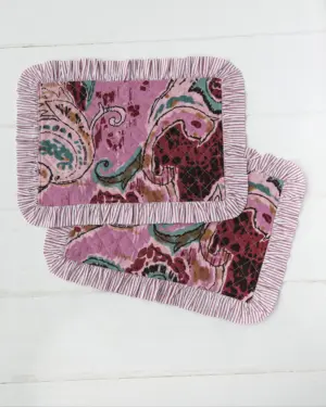 Mantel Individual Noche Ochentera Rosa