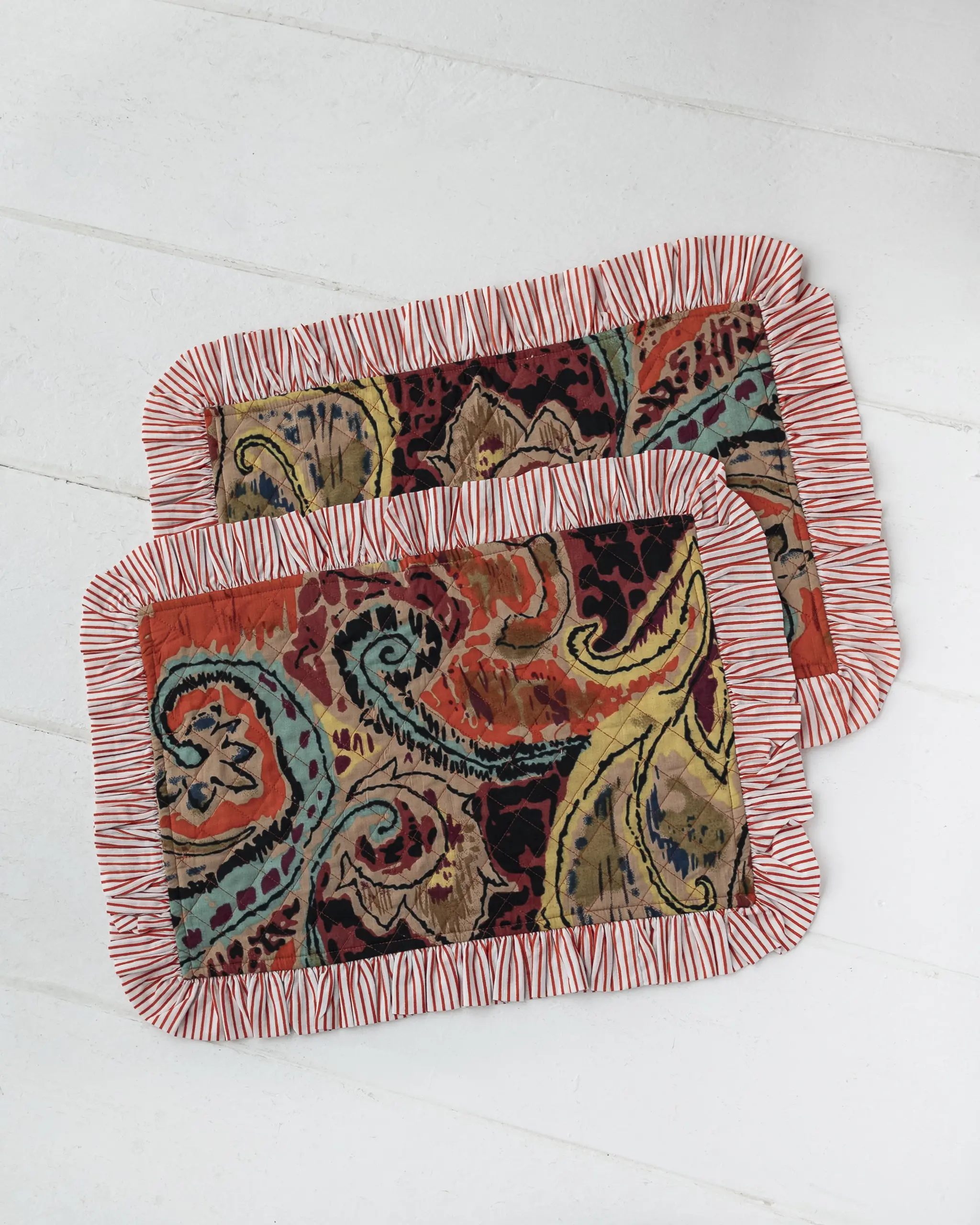 Mantel Individual Noche Ochentera Naranja