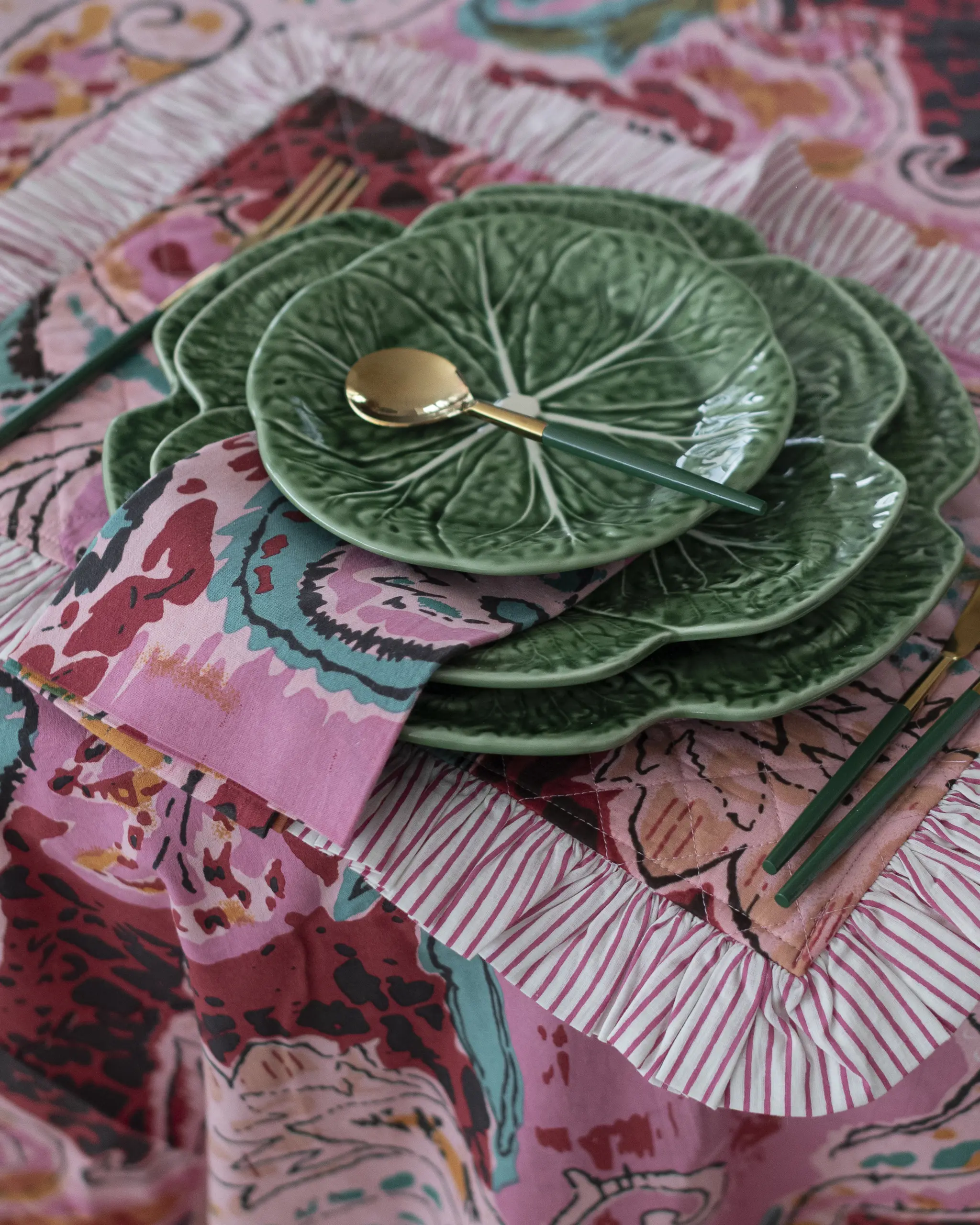 Mantel Individual Noche Ochentera Rosa