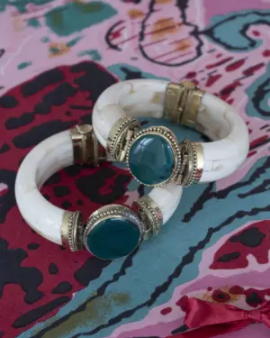 BRAZALETE VERDE OSCURO - BRILLO