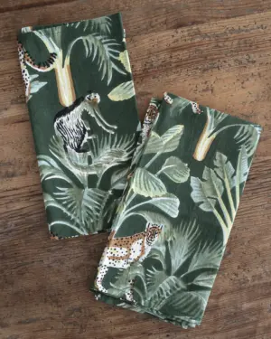 Servilleta Leopardo Verde