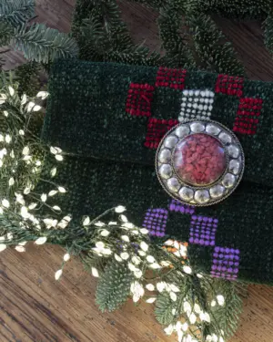 Clutch Multicolor Verde Botella