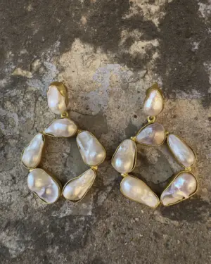 Pendientes Perla Circulo CS