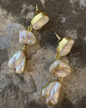 Pendientes Triple Perla Cassai Home