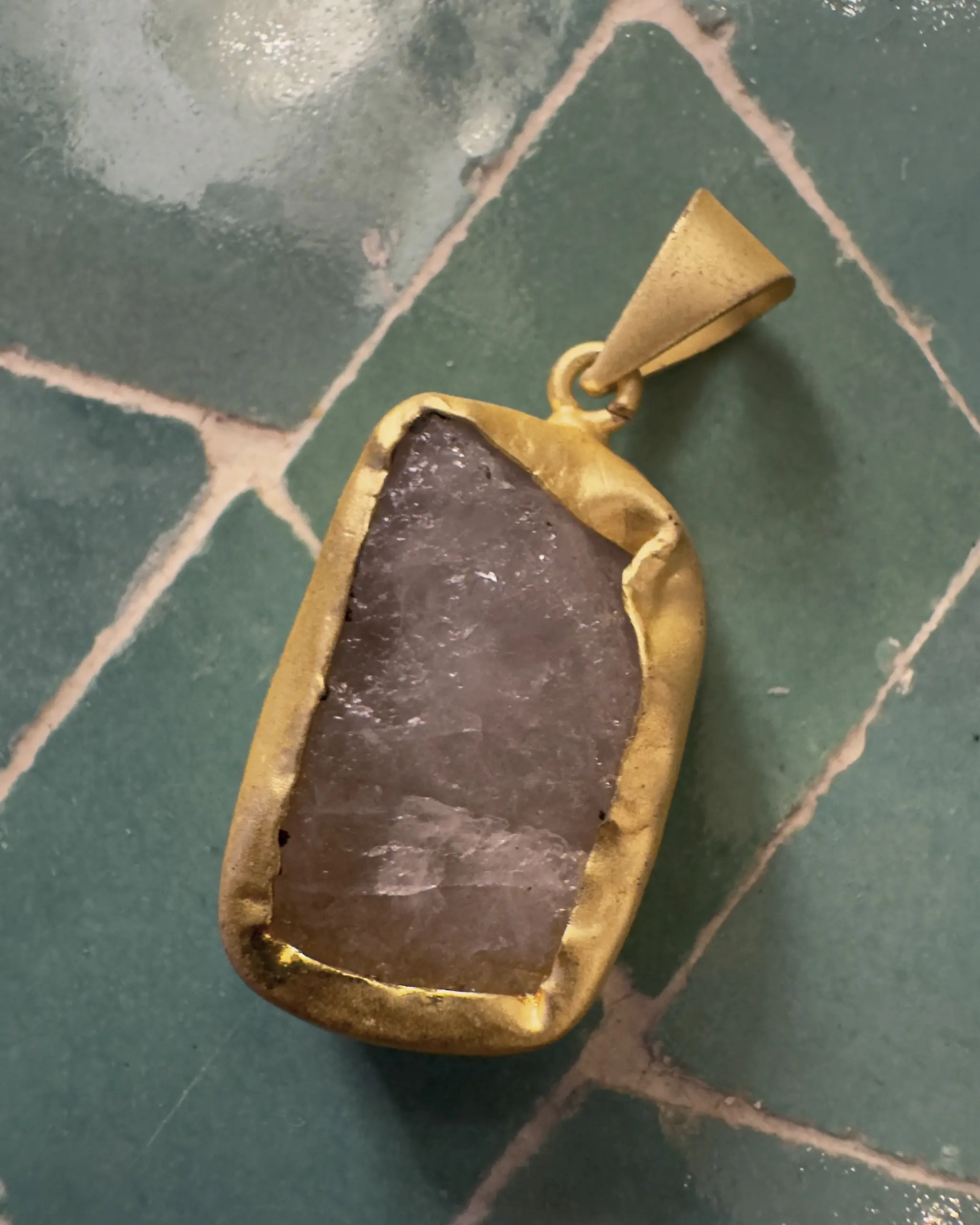 Colgante Piedra Cuarzo Rosa CS