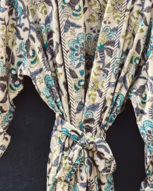 Albornoz Flor Cupido Azul