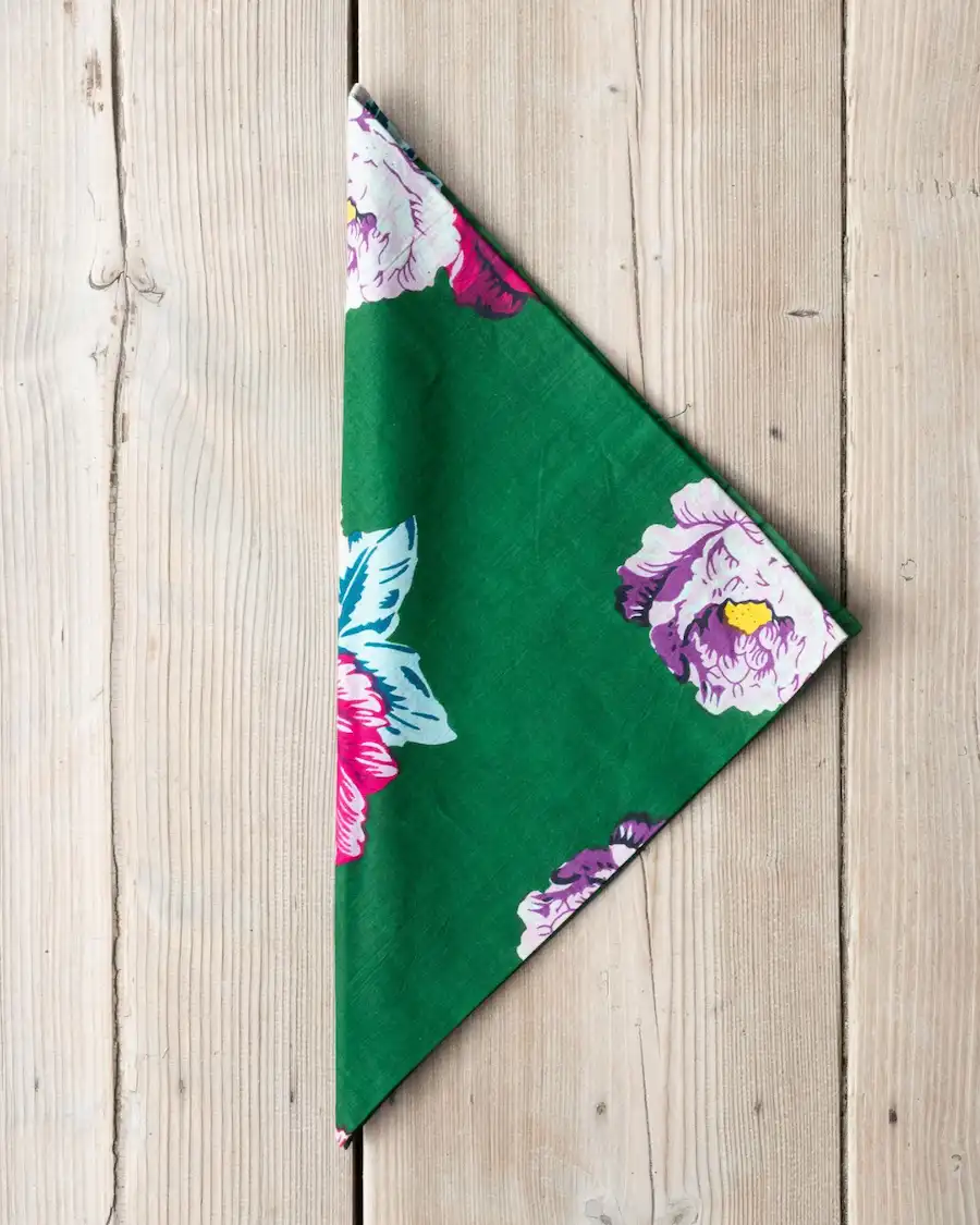 Servilleta de Tela para Mesa Floral Verde — Nueva Colección Cassai Fashion