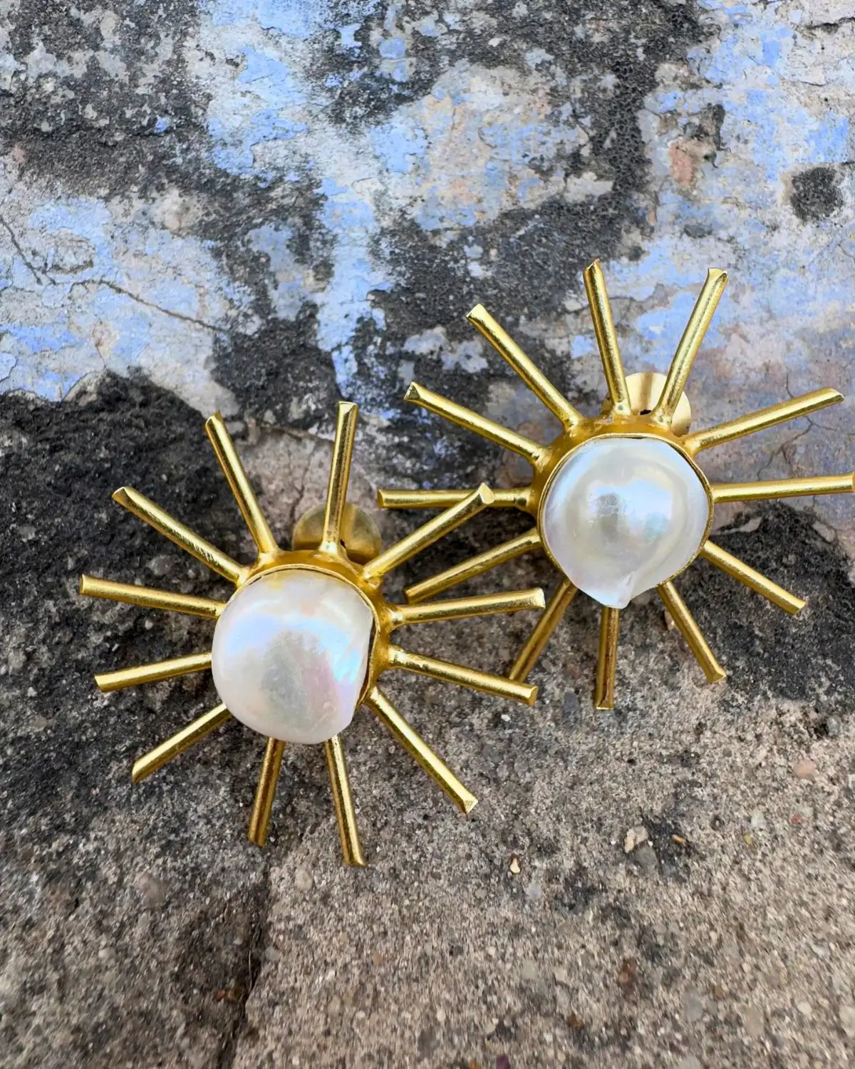 Pendientes de perla barroca solecito