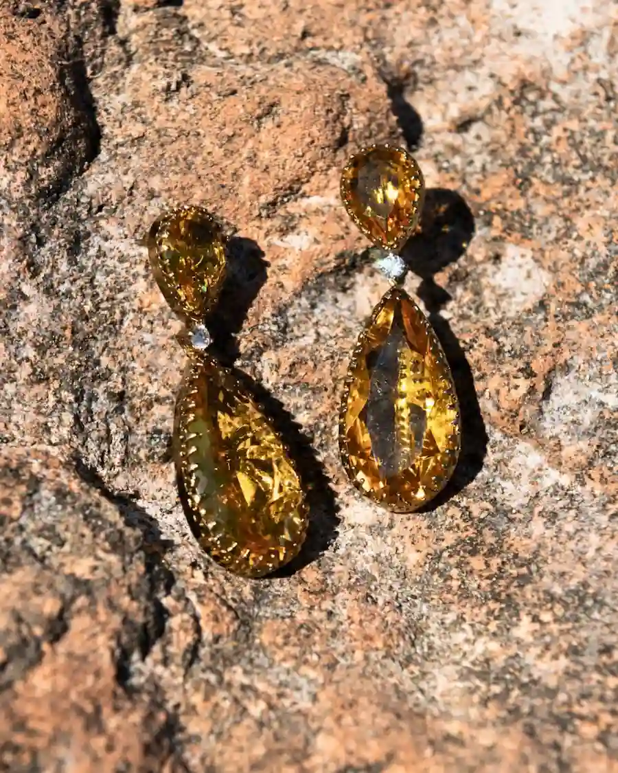 Pendientes de Cristal Ámbar de Mallorca